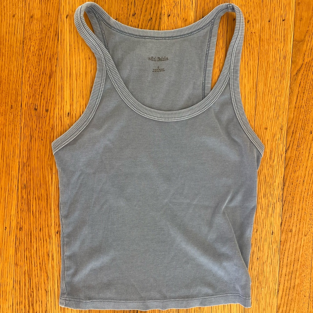 Wild Fable Charcoal Ribbed Tank Top